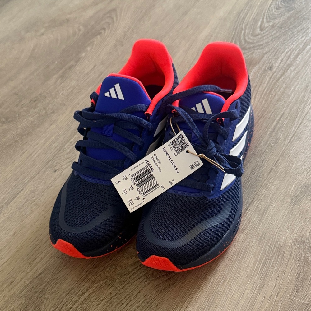 adidas Kids Navy & neon Athletic Sneakers